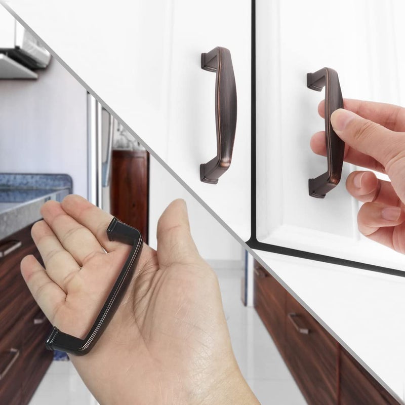 KOOFIZO 10 Pack 3 Inch Oil Rubbed Bronze Kitchen Cabinet Pulls Rubbed Bronze Cabinet Handles Bronze Cabinet Hardware for Kitchen Cabinets 1817 Drawer Dresser Cupboard Bedroom - Image 5
